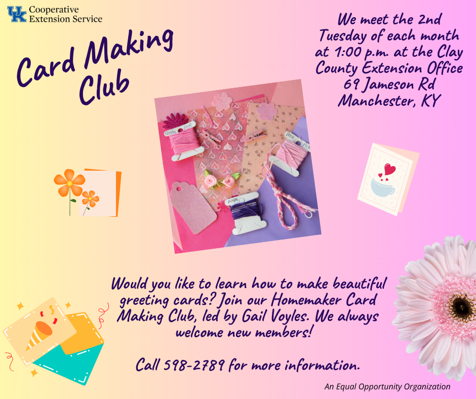 Card Making Club post