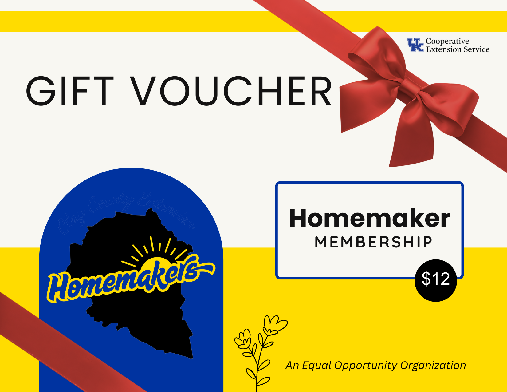Clay County Homemaker Membership Gift Voucher Post